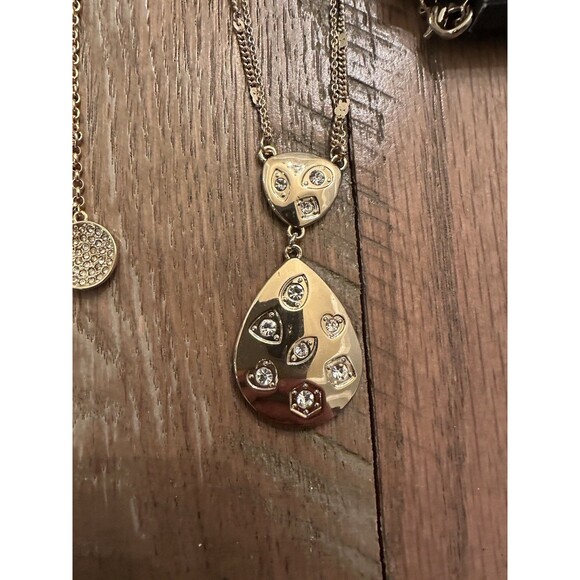 NEW Vince Camuto Necklaces Lot Of 2 Gold Tone Long Jewelry - Picture 3 of 11